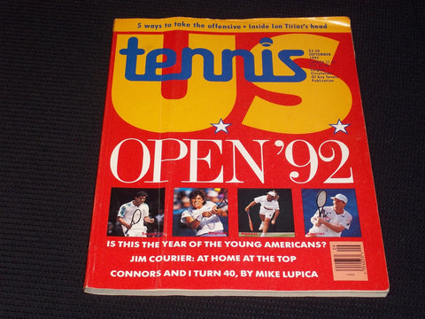 1992 SEPTEMBER TENNIS MAGAZINE - OPEN '92 FRONT COVER - E 2209