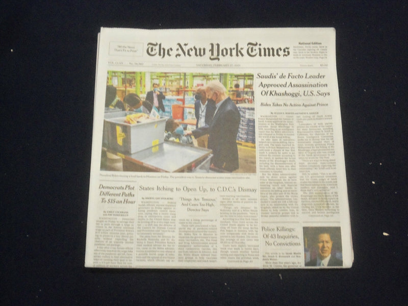 2021 FEBRUARY 27 NEW YORK TIMES - SAUDIS' DE FACTO LEADER APPROVED ASSASSINATION