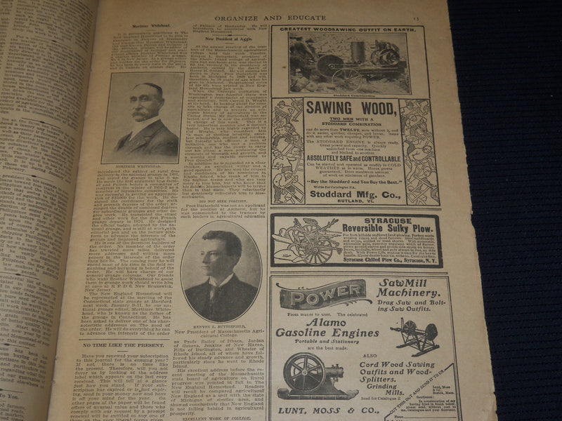 1903-1906 NEW ENGLAND HOMESTEAD NEWSPAPER LOT OF 3 - SPRINGFIELD MASS - NP 3878B