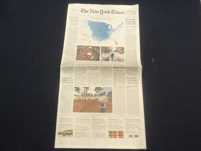 2021 FEB 17 NEW YORK TIMES - FRIGID ONSLAUGHT STRETCHES LIMITS OF ELECTRIC GRIDS