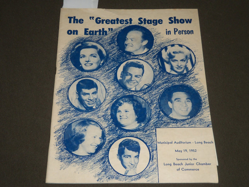 1952 MAY 21 THE GREATEST STATE SHOW ON EARTH PROGRAM - BOB HOPE - LEWIS - J 2360