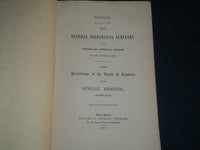1862 GENERAL THEOLOGICAL SEMINARY PROCEEDINGS REPORT BOOK - J 4508