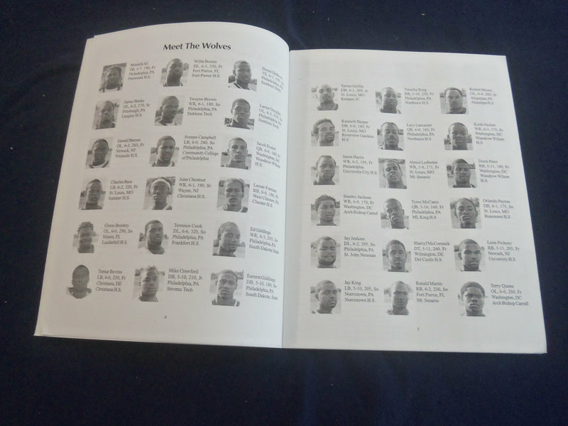 2002 OCT 19 FOOTBALL PROGRAM- CHEYNEY UNIVERSITY VS. WEST CHESTER UNIV- ST 6583V