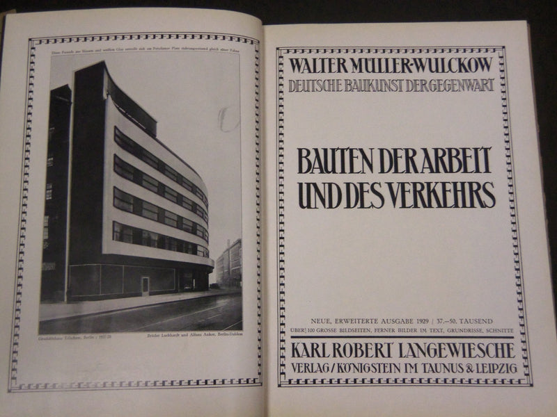 1929 BAUTEN DER ARBEIT UND DES VERKEHRS GERMAN SOFTCOVER BOOK - PHOTOS - J 2126