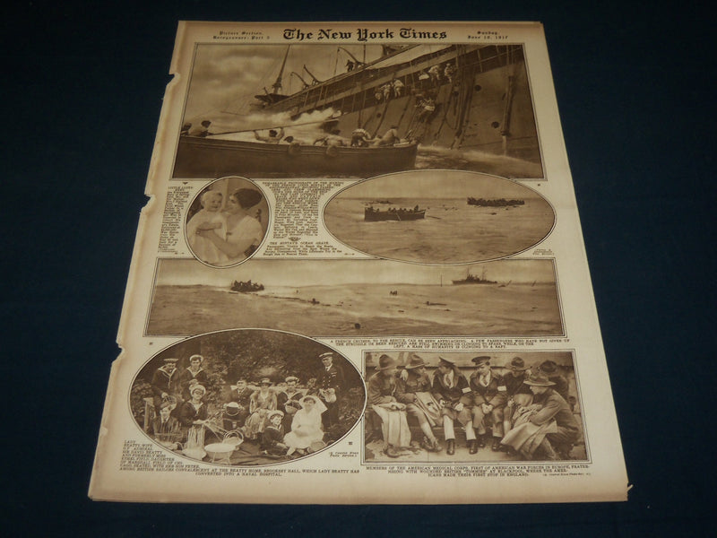 1917 JUNE 10 NEW YORK TIMES ROTO PICTURE SECTION - SONTAY SUNK - NT 9380