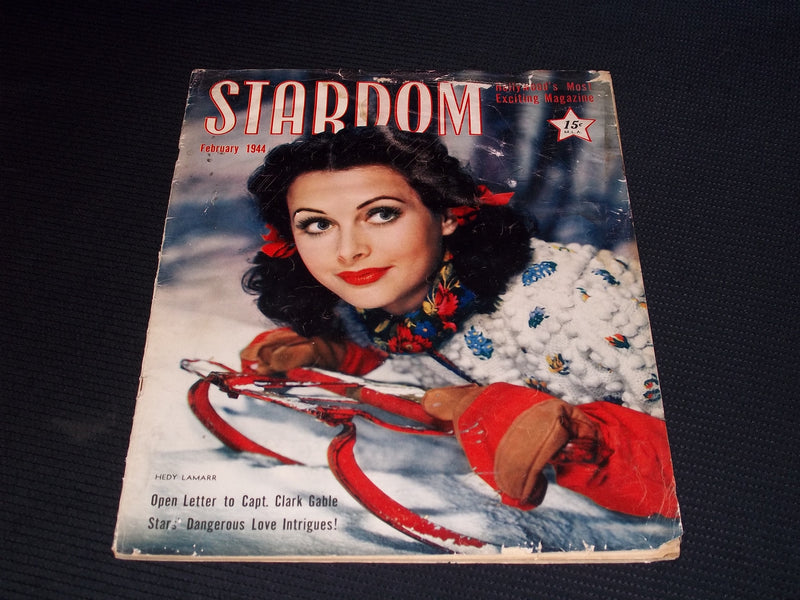 1944 FEBRUARY STARDOM MAGAZINE - HEDY LAMARR FRONT COVER - E 20149