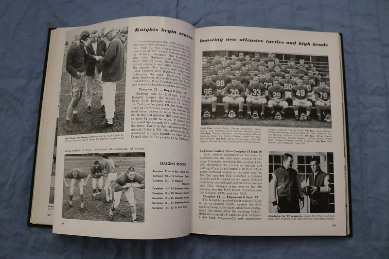 1960 KNIGHT CAMPION JESUIT HIGH SCHOOL YEARBOOK - PRAIRIE DU CHIEN, WI - YB 3399