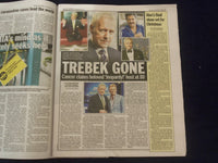 2020 NOVEMBER 9 NEW YORK DAILY NEWS NEWSPAPER - ALEX TREBEK DIED (1940-2020)