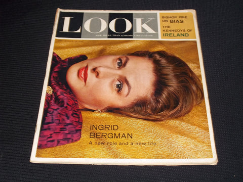 1961 MARCH 14 LOOK MAGAZINE - INGRID BERGMAN FRONT COVER - E 20374