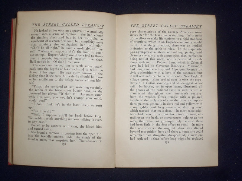 1912 THE STREET CALLED STRAIGHT HARDCOVER BOOK ILLUSTRATED BY O. LOWELL- KD 9065