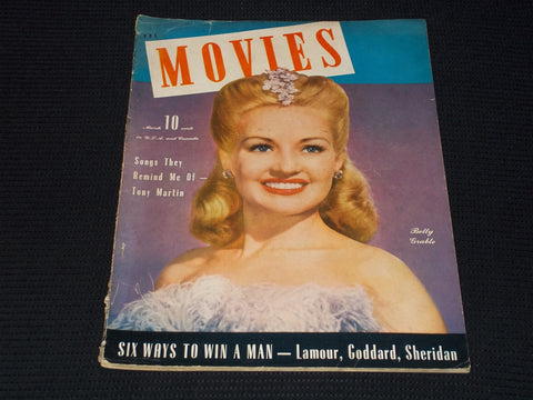 1942 MARCH MOVIES MAGAZINE - BETTY GRABLE FRONT COVER - E 14157