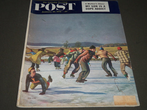 1952 JANUARY 26 THE SATURDAY EVENING POST MAGAZINE - ILLUSTRATED COVER - SP 1901