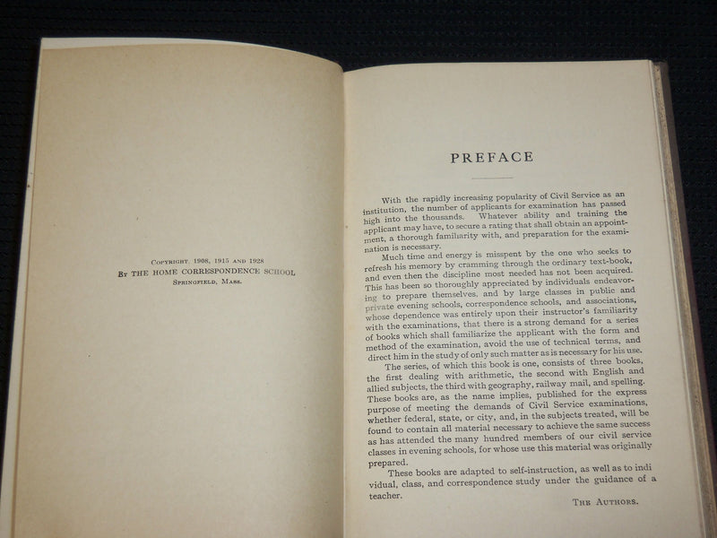 1928 A CIVIL SERVICE MANUAL BY JOSEPH A. EWART - VOLUME 20 - BOSTON - KD 7429