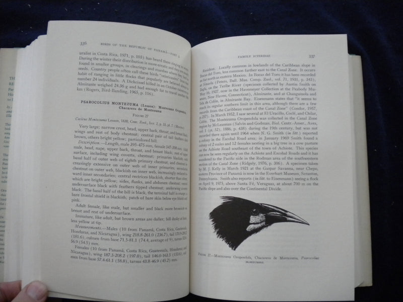 1984 THE BIRDS OF REPUBLIC OF PANAMA HARDCOVER BOOK PART 4 BY WETMORE - KD 8018