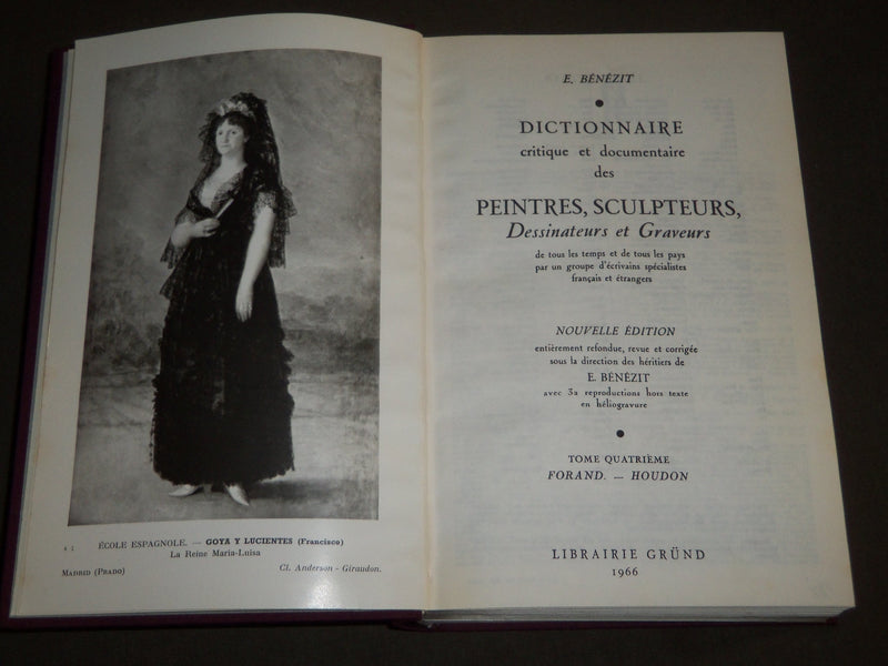 1966 DICTIONNAIRE DES PEINTRES BY E. BENEZIT SET OF 8 VOLUMES - FRENCH - R 241