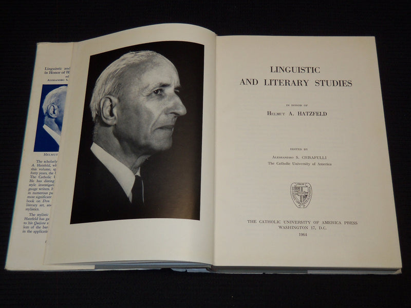 1964 LINGVISTIC AND LITERARY STUDIES BOOK BY HELMUT A. HATZFELD - KD 7763