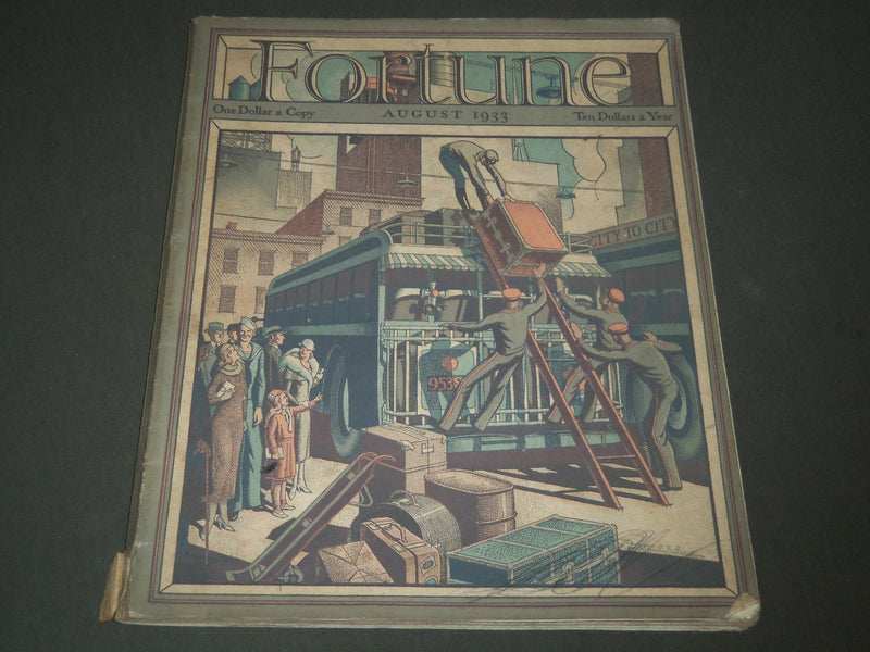 1933 AUGUST FORTUNE MAGAZINE - GREAT COVER & ADS - F 43