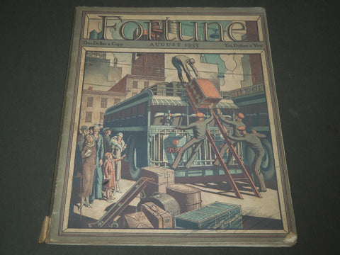 1933 AUGUST FORTUNE MAGAZINE - GREAT COVER & ADS - F 43