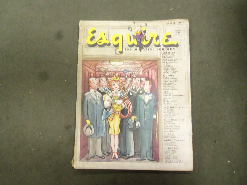 1947 APRIL ESQUIRE MAGAZINE - NICE ILLUSTRATIONS, COVER AND ADS - ST 2732