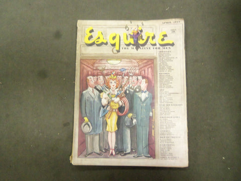 1947 APRIL ESQUIRE MAGAZINE - NICE ILLUSTRATIONS, COVER AND ADS - ST 2732