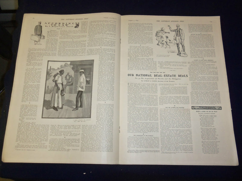 1899 AUGUST 5 THE SATURDAY EVENING POST MAGAZINE-THOMAS B. REED, SPEAKER- B 6712