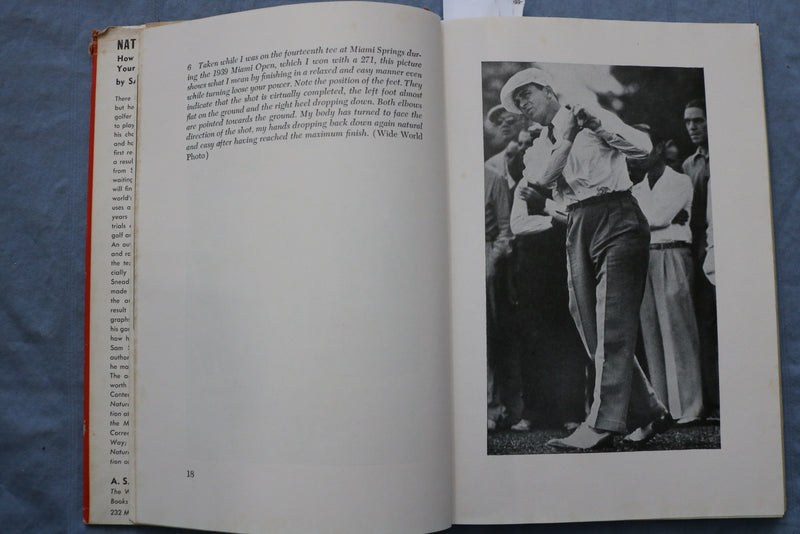 1953 SAM SNEAD'S NATURAL GOLF HARDCOVER BOOK BY - KD 9371