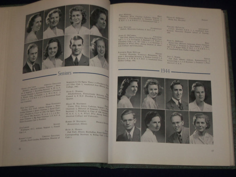 1945 TOWER WHEATON COLLEGE YEARBOOK - ILLINOIS - GREAT PHOTOS - YB 467
