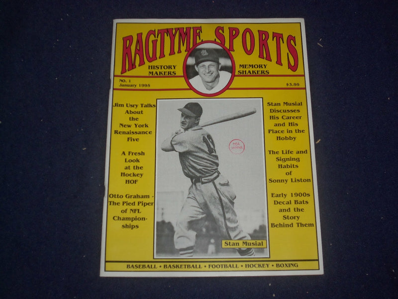 1998 JANUARY RAGTYME SPORTS MAGAZINE - ISSUE NO. 1 - STAN MUSIAL - ST 6817