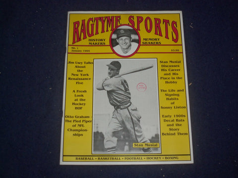 1998 JANUARY RAGTYME SPORTS MAGAZINE - ISSUE NO. 1 - STAN MUSIAL - ST 6817
