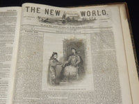 1842 JAN-JUL THE NEW WORLD JOURNAL BOUND VOLUME - DICKENS - LONGFELLOW - R 731P