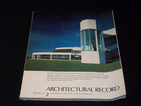 1978 FEBRUARY ARCHITECTURAL RECORD MAGAZINE - LUTHERAN AID ASSOCIATION - E 4182