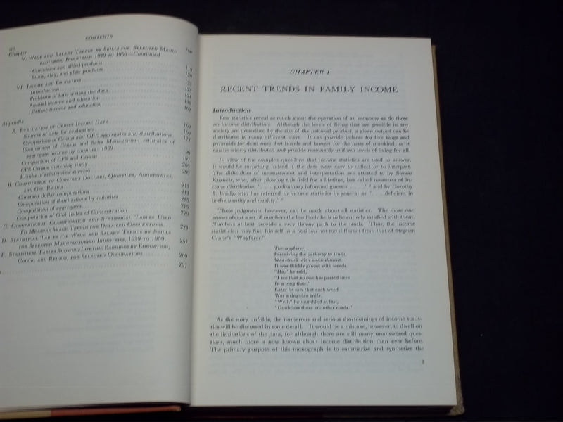 1960 INCOME DISTRIBUTION IN THE UNITED STATES BOOK - CENSUS MONOGRAPH - KD 2757Q