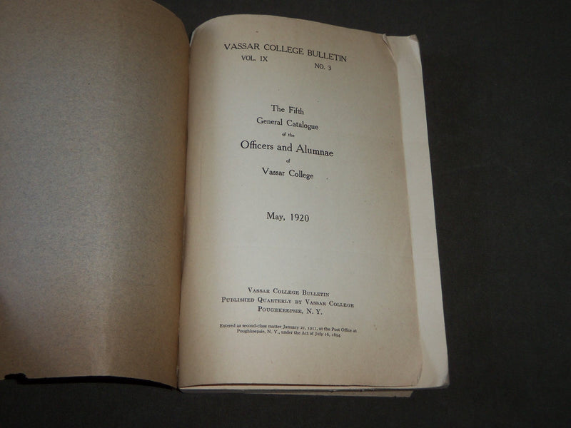 1911-1938 VASSAR COLLEGE BULLETIN CATALOGUES LOT OF 3 - POUGHKEEPSIE NY - O 3010