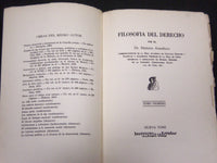 1928 FILOSOFIA DEL DERECHO BY MARIANO ARAMBURO TOMO PRIMERO - KD 2099N