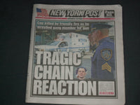 2019 OCTOBER 1 NEW YORK POST NEWSPAPER - COP KILLED BY FRIENDLY FIRE