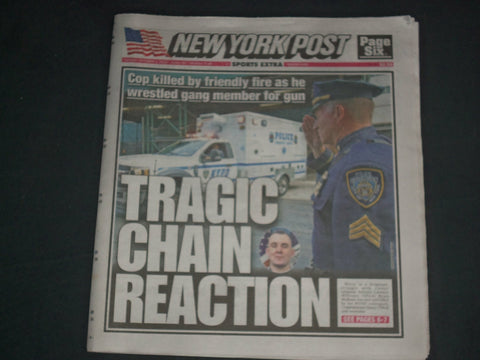 2019 OCTOBER 1 NEW YORK POST NEWSPAPER - COP KILLED BY FRIENDLY FIRE