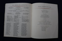 1960 APRIL 26 GENERAL CHARLES DE GAULLE DINNER PROGRAM SOFTCOVER BOOK - K 904