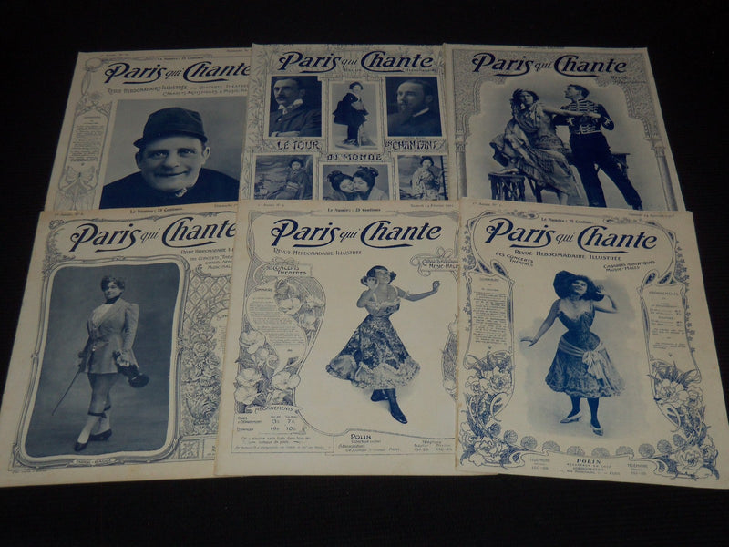 1903 PARIS QUI CHANTE REVUE ILLUSTREE MAGAZINE LOT OF 28 ISSUES - O 3442D