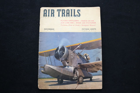 1939 NOVEMBER AIR TRAILS MAGAZINE - GRUMMAN JF-2 COVER - E 9789