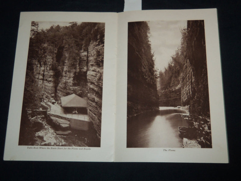 1920'S AUSABLE CHASM NEW YORK SEPIA VIEWS BOOK - J 8629