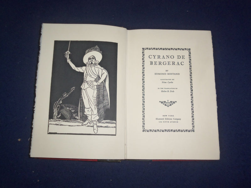 1931 CYRANO DE BERGERAC HARDCOVER BOOK BY EDMUND ROSTAND & NINO CARBE - KD 8180