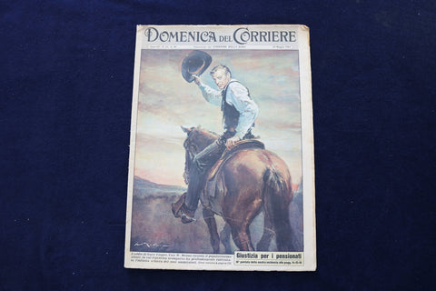 1961 MAY 28 DOMENICA DEL CORRIERE MAGAZINE - GARY COOPER COVER-ITALIAN - E 23871