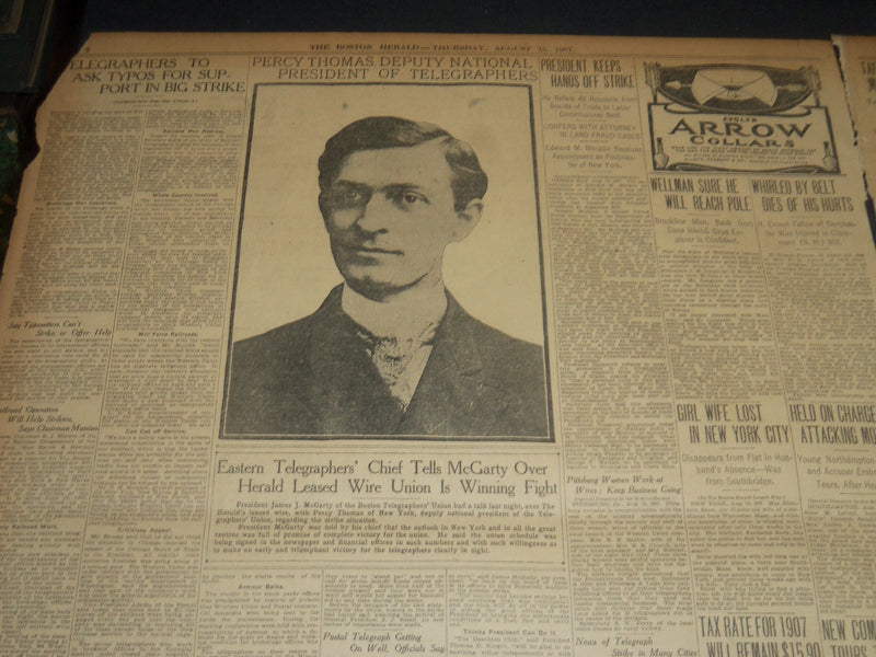 1907 AUGUST 15 THE BOSTON HERALD MRS. EDDY FACES MASTERS FOR 50 MINUTES - BH 227