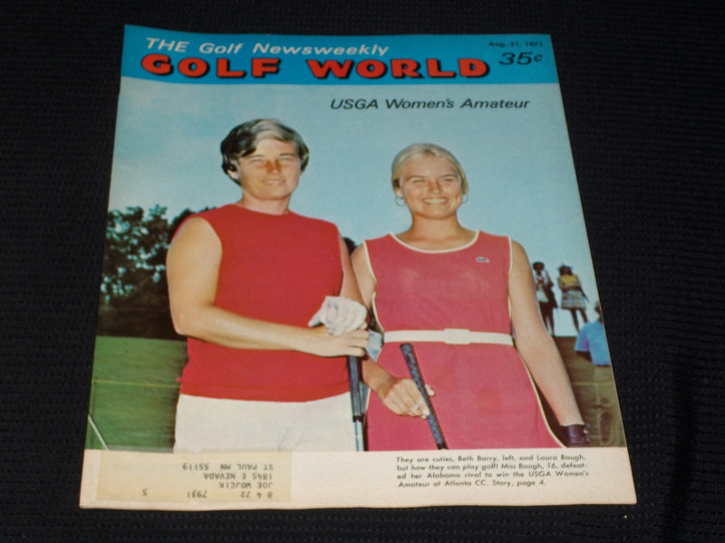 1971 AUGUST 31 GOLF WORLD NEWSWEEKLY MAGAZINE - BARRY & BAUGH COVER - E 6016