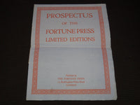 1920'S PROSPECTUS OF THE FORTUNE PRESS LIMITED EDITIONS PAMPHLET - J 7989