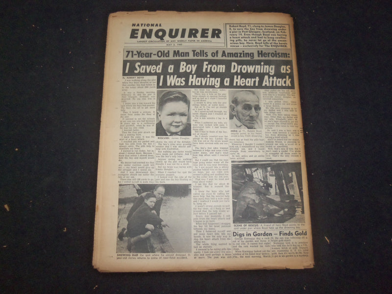 1965 MAY 2 NATIONAL ENQUIRER NEWSPAPER - LOCKS UP, STARVES HUBBY & SONS- NP 7383