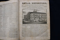 1841-1842 RURAL REPOSITORY MAGAZINE BOUND VOLUME - KD 9533