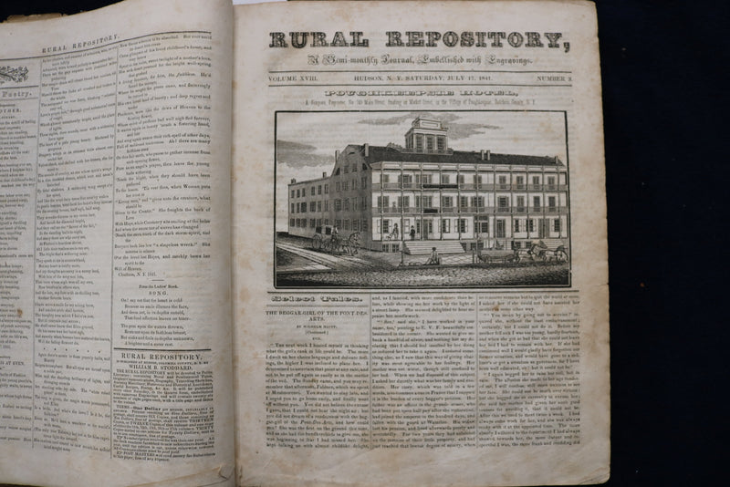 1841-1842 RURAL REPOSITORY MAGAZINE BOUND VOLUME - KD 9533
