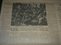 1940 MAY 20 NEW YORK TIMES - FIERCE BATTLE OF TANKS RAGES ST. QUENTIN - NP 3611