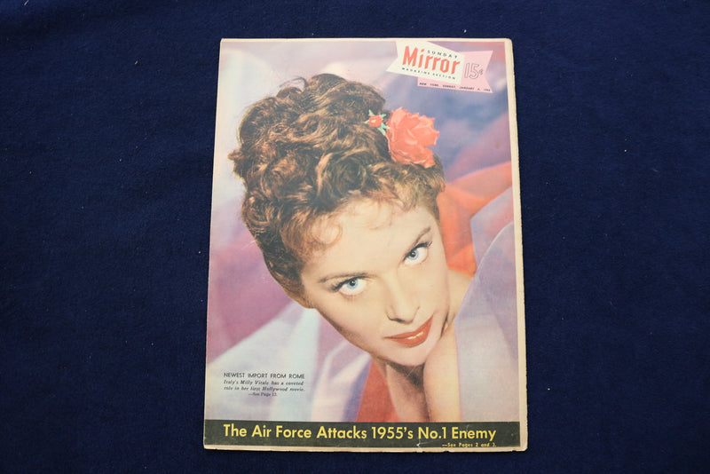 1955 JANUARY 2 NY MIRROR MAGAZINE - MILLY VITALE COVER - E 22552